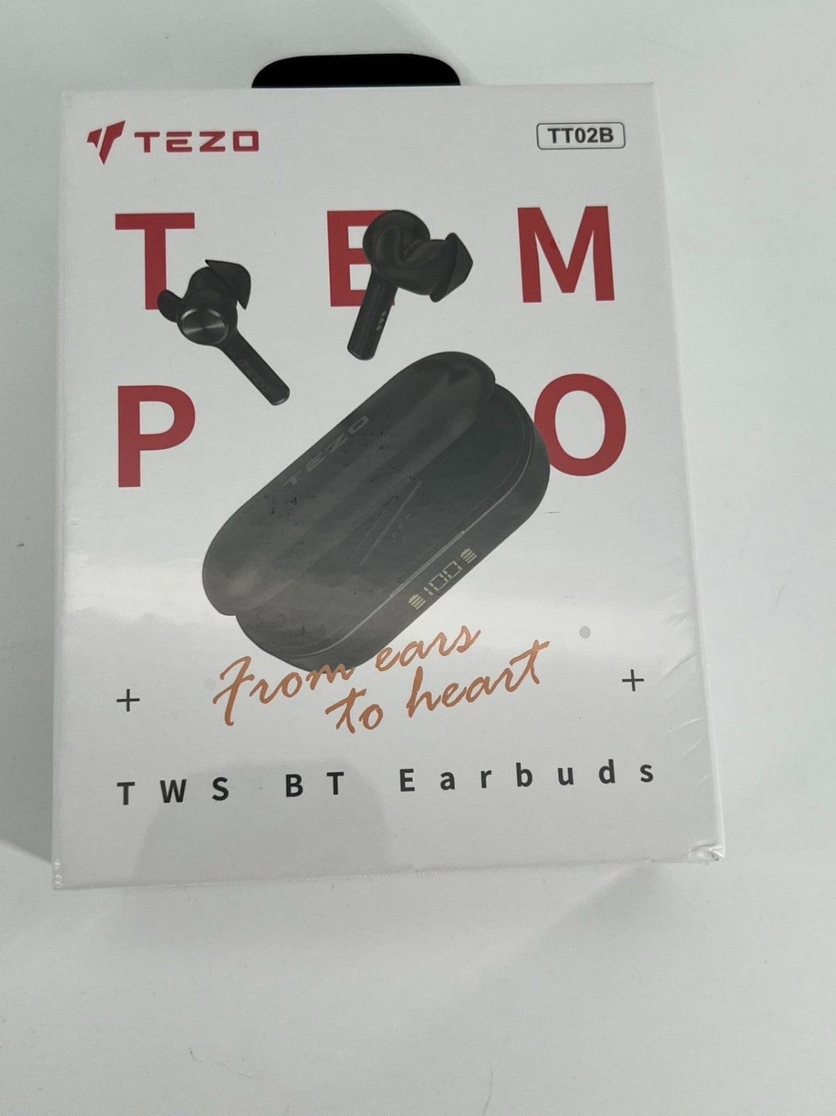 TEZO IPX8 TWS Wireless Bluetooth Earbuds Charge Case Built-in Mic Touch Control
