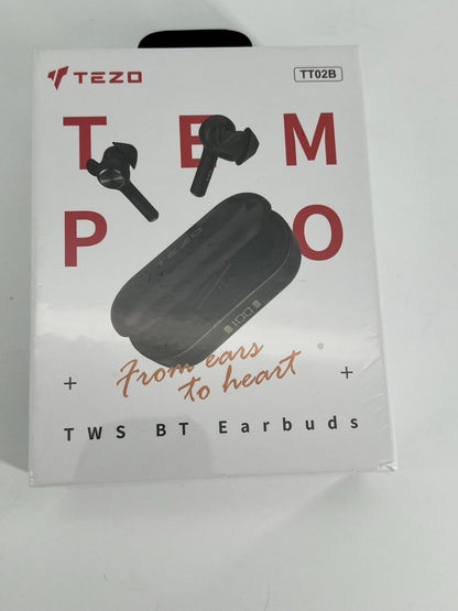 TEZO IPX8 TWS Wireless Bluetooth Earbuds Charge Case Built-in Mic Touch Control