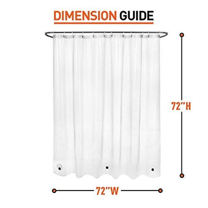 Shower Curtain Liner 72 Inch, Clear.