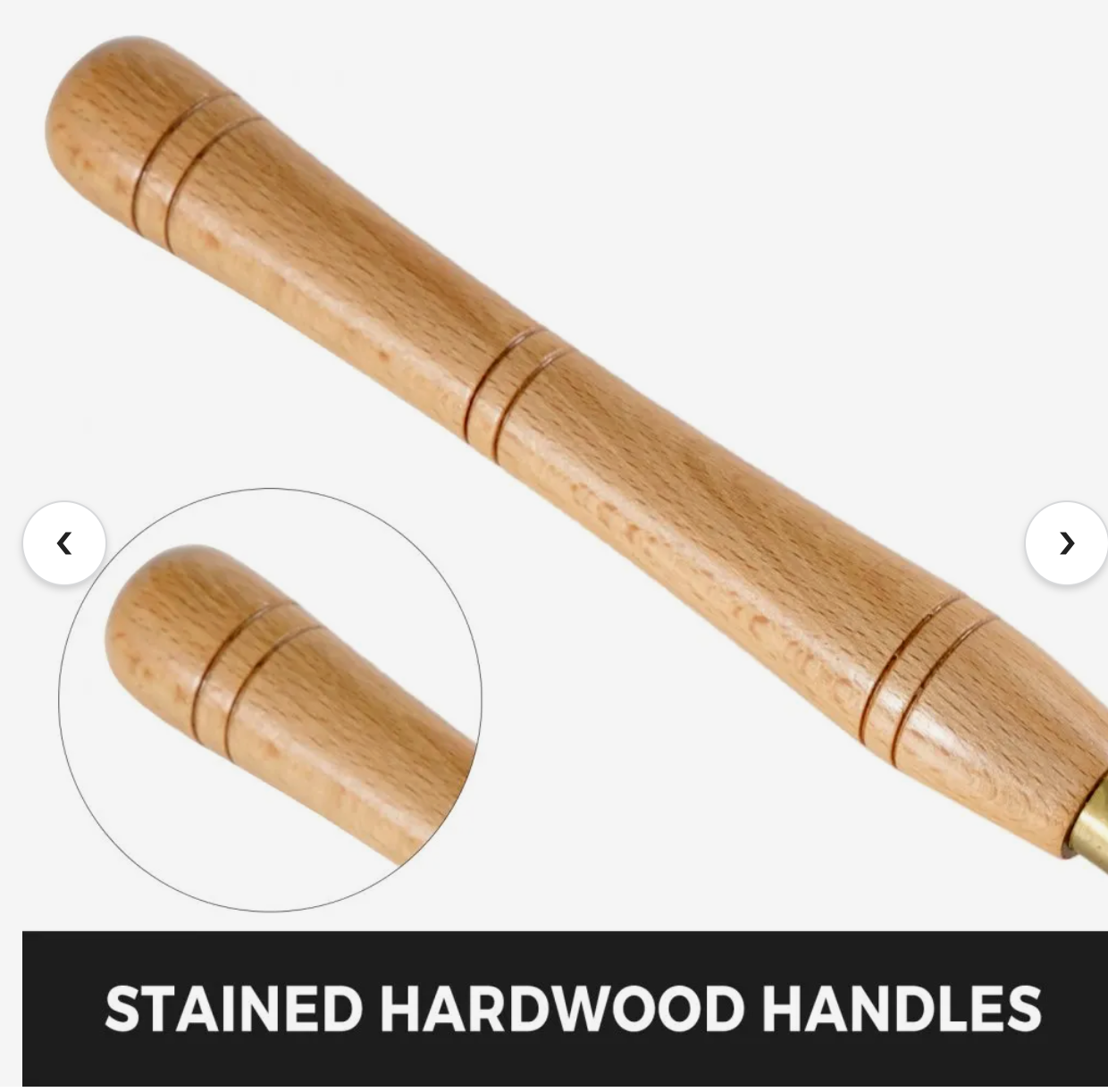 8 Piece Wood Lathe Chisel Set & Wooden Storage Case/bonus chisel