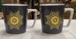 2pcs Starbucks  Coffee Mug Tea Cup with a Gold Tone Snowflake  ，Color:Black