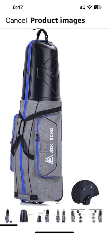 ASK ECHO Golf Bag with Wheels -  used open box