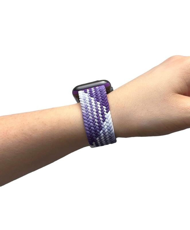 5  -Pack M  Purple  Loop Watch Bands 0.8 x 6.8 Inch   Fits 42mm/44mm/45mm  Case