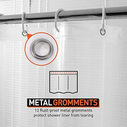 Shower Curtain Liner 72 Inch, Clear.
