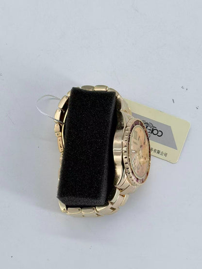Fashion men’s quartz watch planted band (gold)