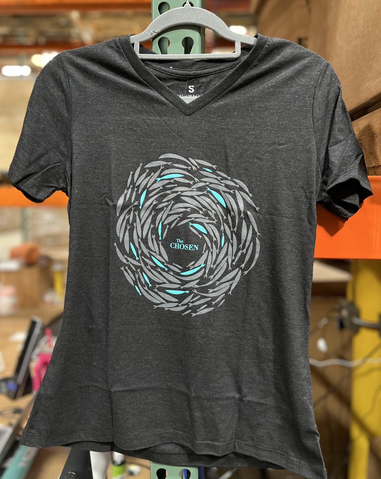 Against The Current T-Shirt, Style: Women's V-neck, Size: SM, Color: Black