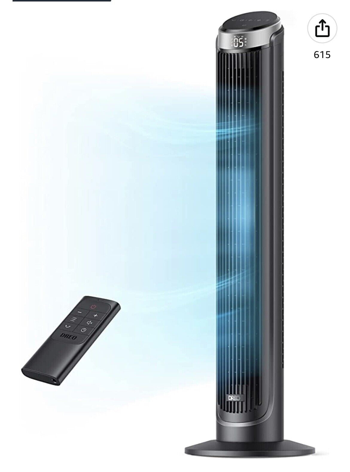 Smart Tower Fans for Home,Remote, WiFi/Voice Control Standing Fan-open box
