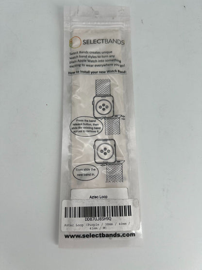5  -Pack M  Purple  Loop Watch Bands 0.8 x 6.8 Inch   Fits 38mm/40mm/41mm