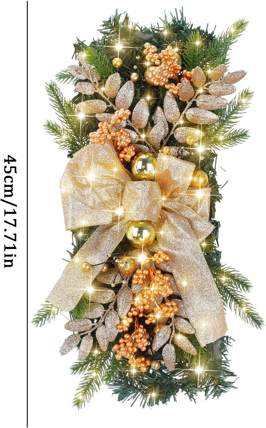 Christmas Stair Railing Wall Window Indoor Decor.
