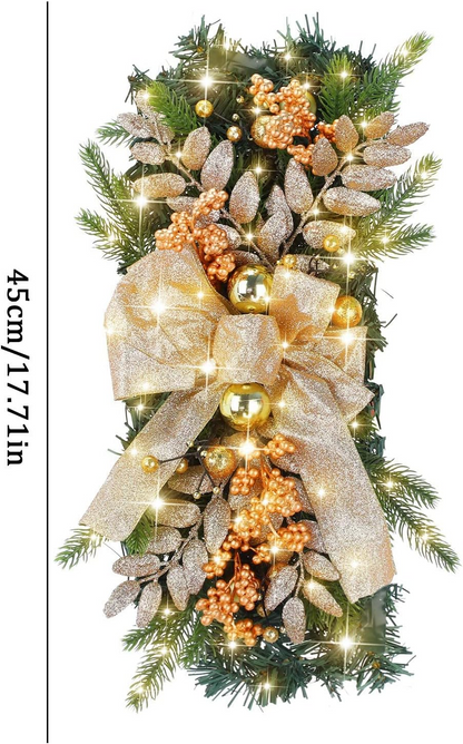 Christmas Stair Railing Wall Window Indoor Decor.