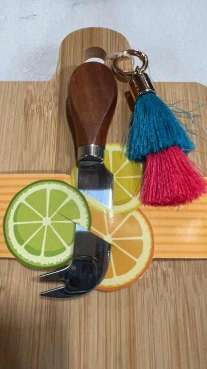 Bamboo Curting Board Gif.eyring, Hook shaped Knile