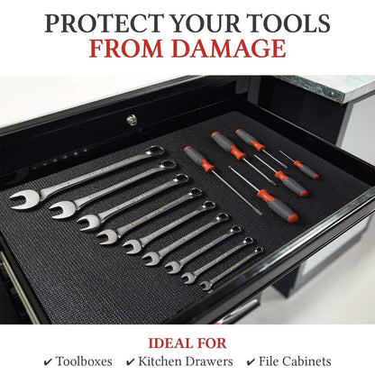 B&C Home Goods Anti-Slip Toolbox Liner - Adjustable, Protects Tools
