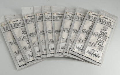 10-Pack L  Black/Grey  Solid Loop  Watch Bands 0.8 x 6.5Inch , Fits 38mm/40mm/41