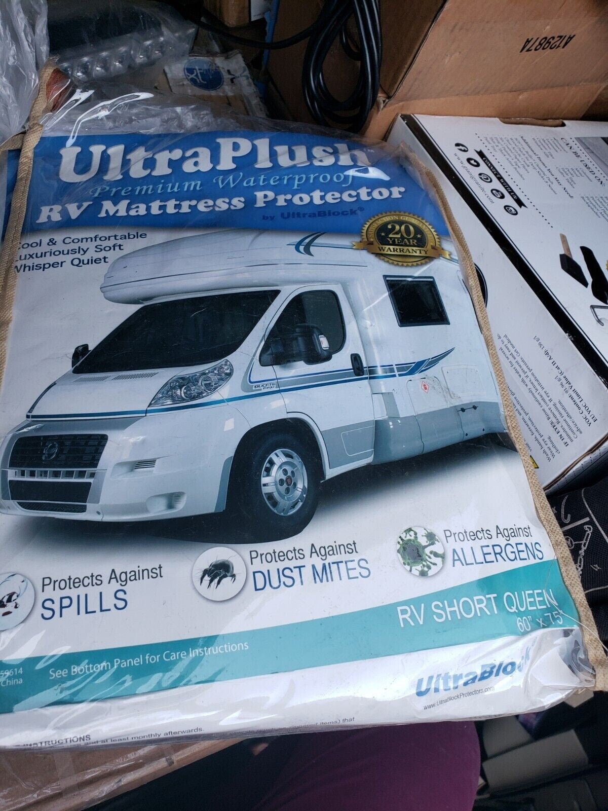 ULTRABLOCK RV MATTRESS PROTECTOR RV SHORT QUEEN 60'' X 75''