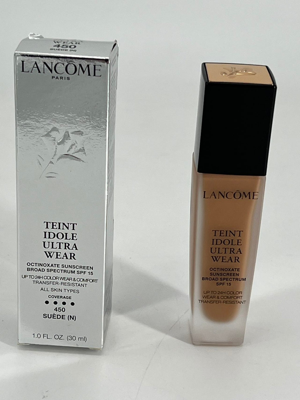 LANCOME ~ TEINT IDOLE ULTRA WEAR & COMFORT FOUNDATION ~ # 450 BISQUE (W) ~ 1 OZ