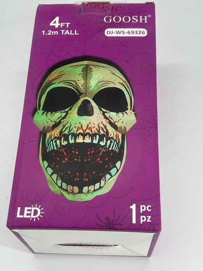 4ft Inflatable Halloween Sugar Skull Decoration with Lights