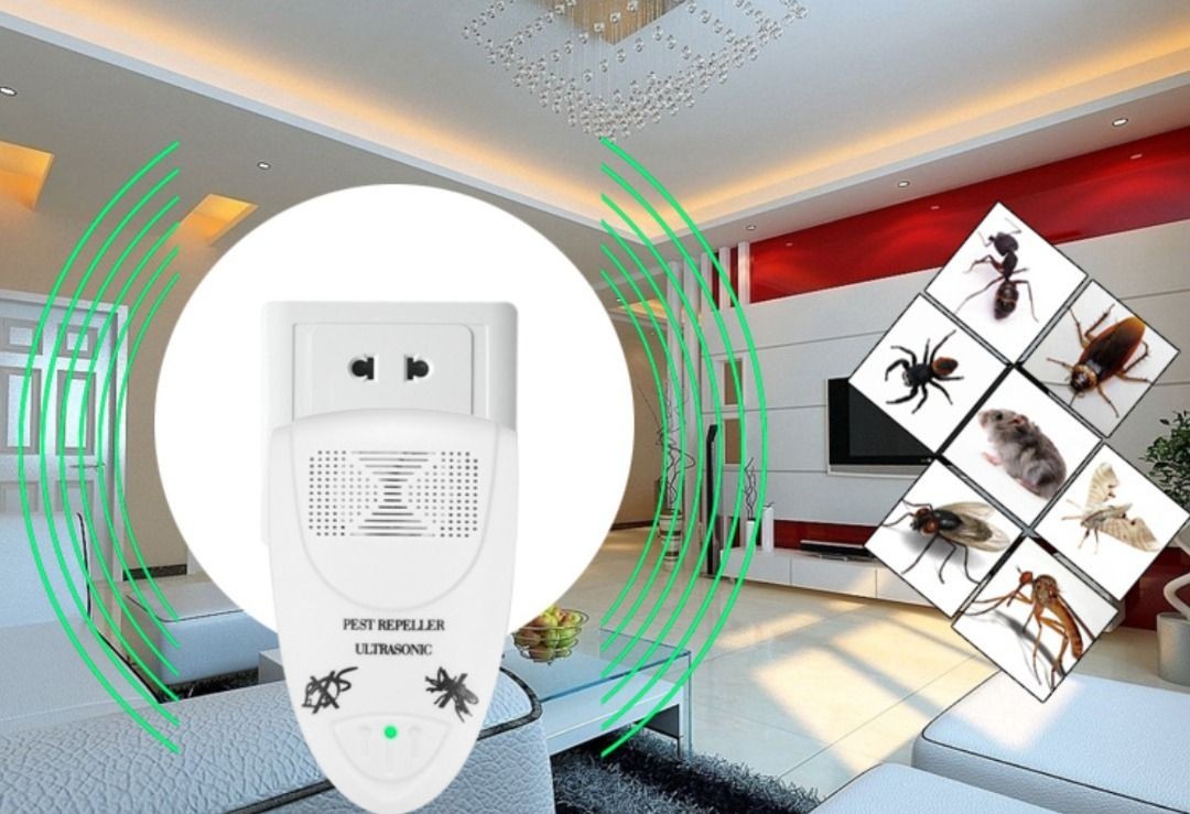 White Ultrasonic Pest Repeller –  Insect & Rodent Repellent