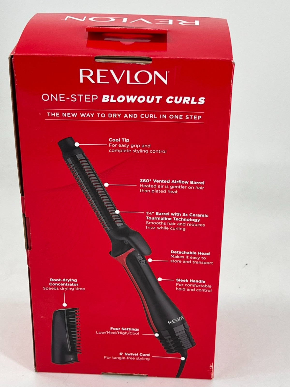Revlon One-Step 1-1/4" Ceramic Hair Curler and Dryer, Black