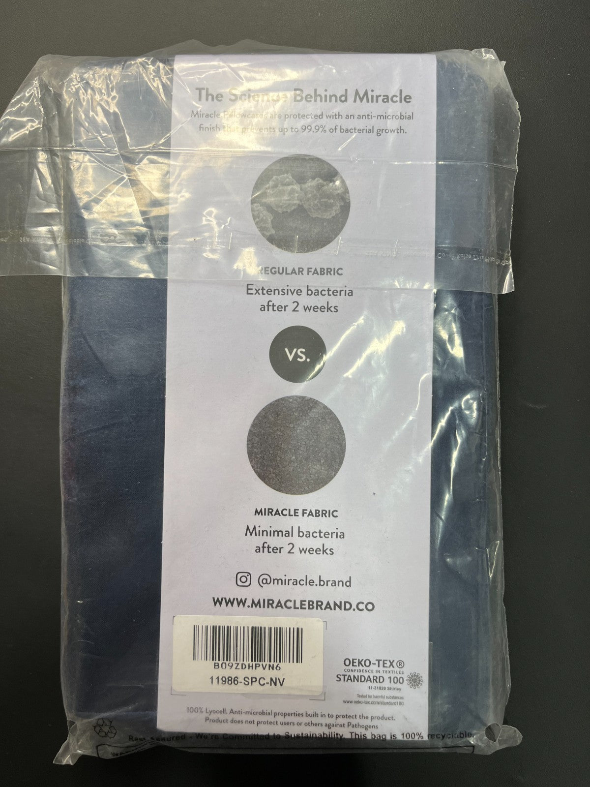 2 Pillowcases Color: Stone  Standard Size：20”x 27“ Navy Blue