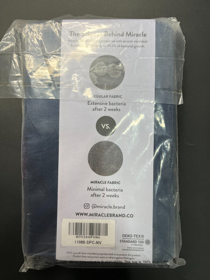 2 Pillowcases Color: Stone  Standard Size：20”x 27“ Navy Blue