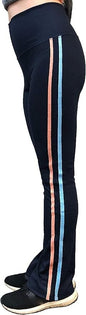 Sweet Vibes Women's Stretch Rib Flare Bottom Yoga Pants High Waist Double Seam M