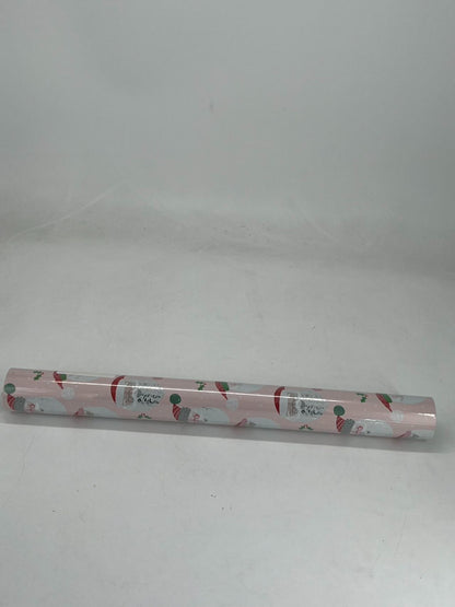 Pink Cowboy Santas Wrapping Paper