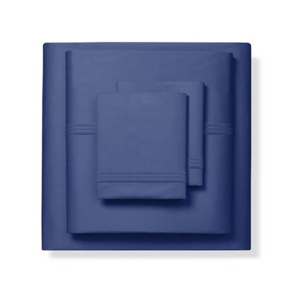 4 piecebed sheet set size:king color: Navy Blue