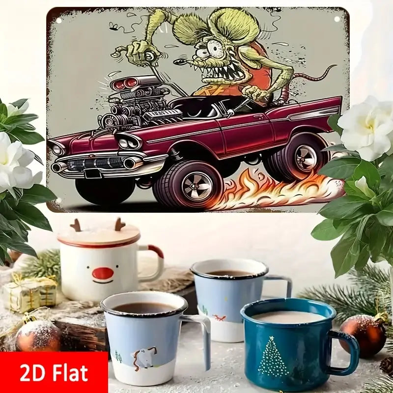 Custom Vintage Metal Tin Sign Collection_White Aluminum 20×30cm